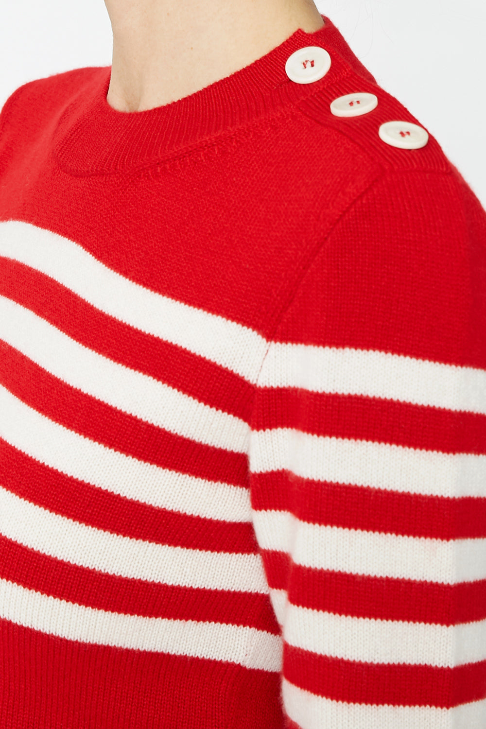 Breton Sweater Red / Ivory