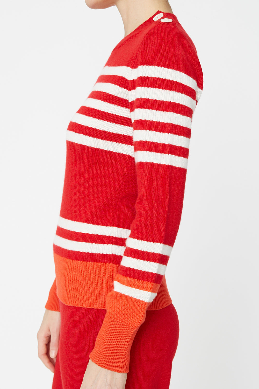 Breton Sweater Red / Ivory
